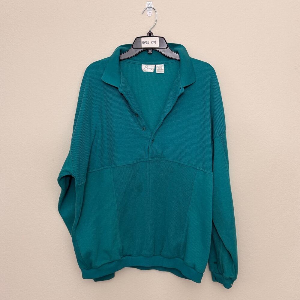 VIntage Envoy Teal Pullover - Size 2XL